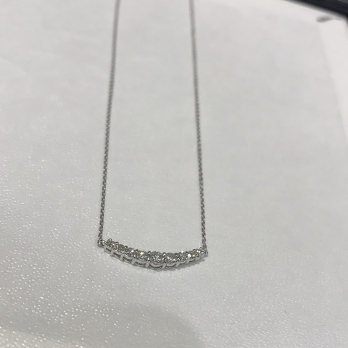 PT900 ダイヤモンド ネックレス ダイヤ デコルテライン ネックレス 