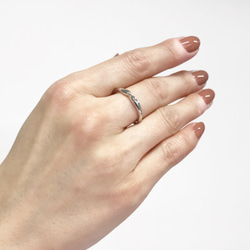 Handmade Texturedリング、指輪【選べる2色】IMR207 5枚目の画像