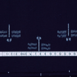 久留米絣「とんぼ」紺/白 （＊1mからの切り売り）ネップ 4枚目の画像