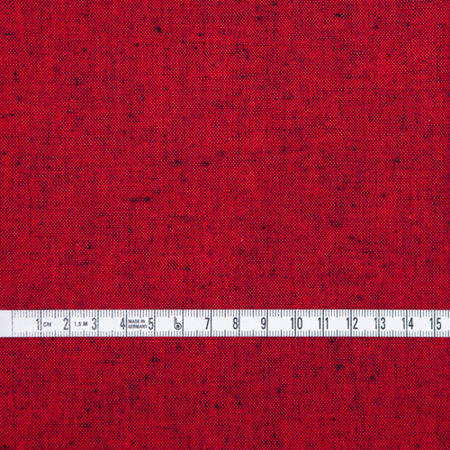 久留米絣「ネップ 無地」赤色 （＊1mからの切り売り） 生地 かすり日和