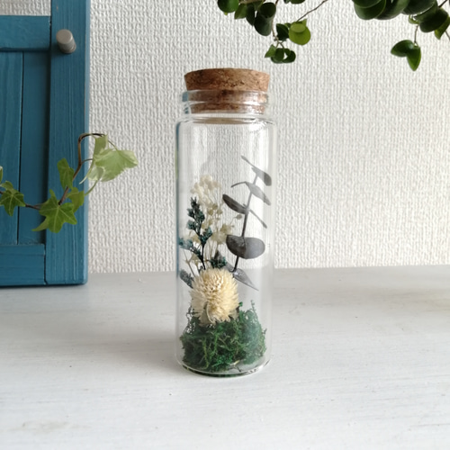 3本セット価格】ドライフラワーのミニボトルアレンジ ボトルフラワー