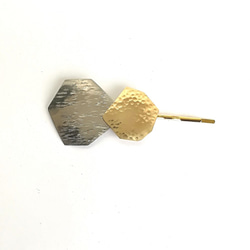 真鍮チップ ポリゴンヘアピン 1枚目の画像