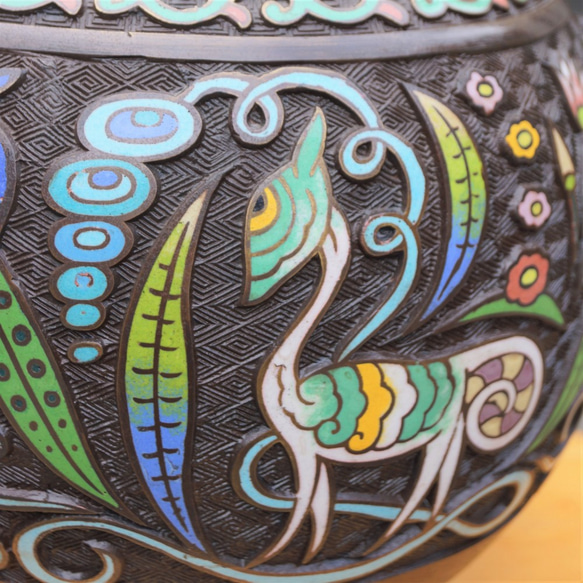 泥七宝青銅花瓶「幻獣」 一輪挿し・花瓶・花器 和銅寛 通販 9910720