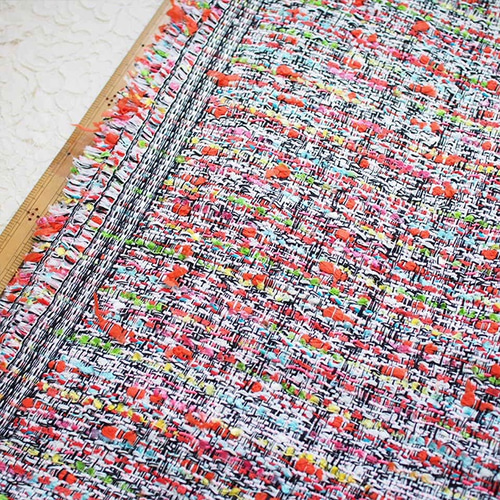 MALHIA KENT マリアケント 秋冬ツイード Orange 60cm×45cm カット生地