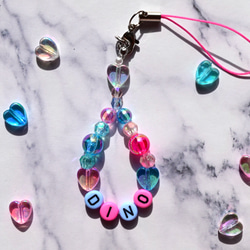 文字変更◉ BEST！ビーズキーホルダー キーリング 韓国 ビーズ