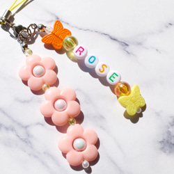 45 ビーズキーホルダー 韓国 ビーズ 비즈 키링 キーホルダー 햄긔 (へ