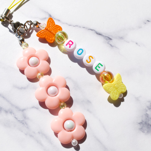 45 ビーズキーホルダー 韓国 ビーズ 비즈 키링 キーホルダー 햄긔 (へ