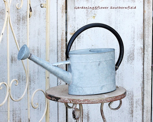 ガーデニング雑貨 アンティーク調シンプル アイアンハンドル ブリキ