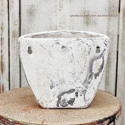 ガーデニング雑貨 陶器 鉢 おしゃれ アンティーク調 ダイナスティウォールポットL 3枚目の画像