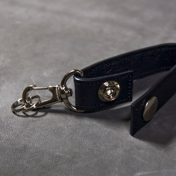 レザーキーホルダー ブラック｜NLE LEATHER KEY HOLDER blk｜101 5枚目の画像