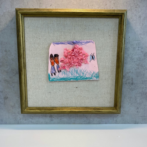 壁に貼る 軽量 キャンバス 額縁 セット 金縁紙 絵画 Tako Workshop