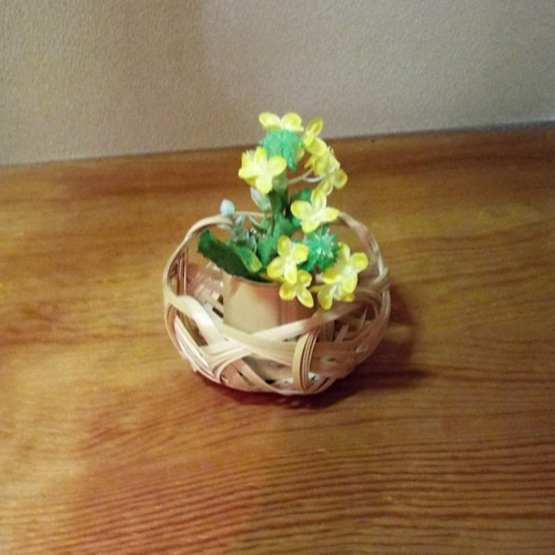 希少 1940's ヴィンテージ 上海伝統工芸 竹細工 編み込 大型 花瓶 花壺