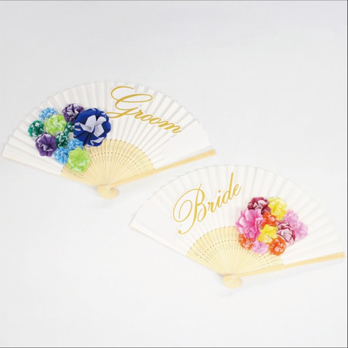 送料無料＊Groom&Bride 扇子プロップス 結婚式 フォトウェディング