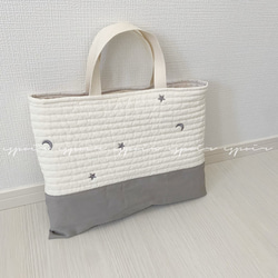 【送料無料】入園入学3点セット(星＆月柄)ベージュ 【送料無料】入園入学3点セット(星＆月柄)ベージュ