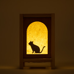 石州和紙のミニ行灯 「ネコのお散歩」 9枚目の画像