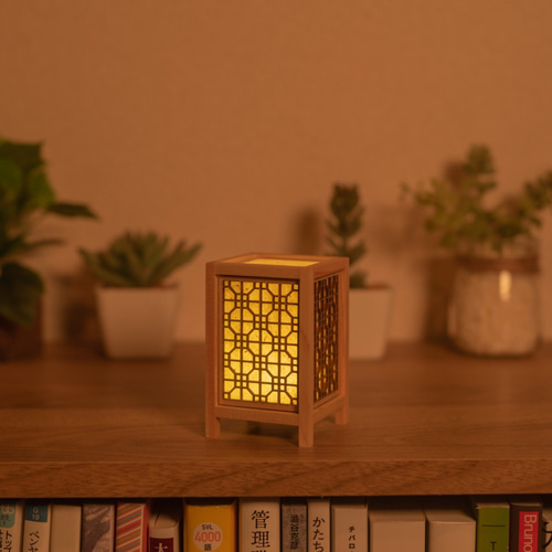 組子細工テーブルランプ　行灯 楽天市場】組子 行灯 和モダン LED 照明 スタンドライト フロア