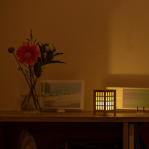 石州和紙のミニ行灯「障子」 組子細工 スタンドライト・テーブルランプ