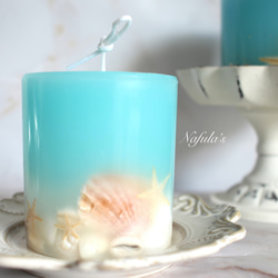 【夏季限定商品】Summer shell candle　シェルキャンドル　海のキャンドル　貝殻　夏 4枚目の画像