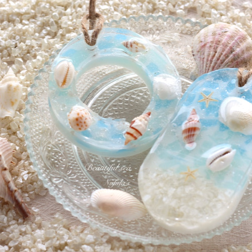 夏季限定】Under the sea アロマワックスサシェ 海 貝殻 夏 キャンドル