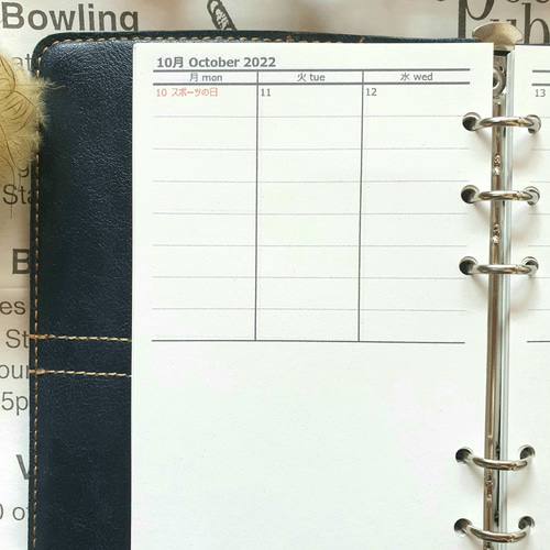 バイブル 見開き1週間予定表ブロック型 フリースペース付き 2026