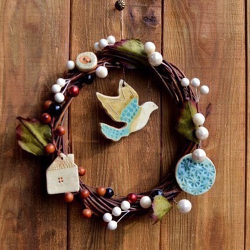 幸せの青い鳥☆クリスマスリース