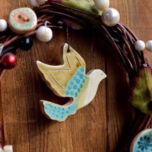 幸せの青い鳥☆クリスマスリース