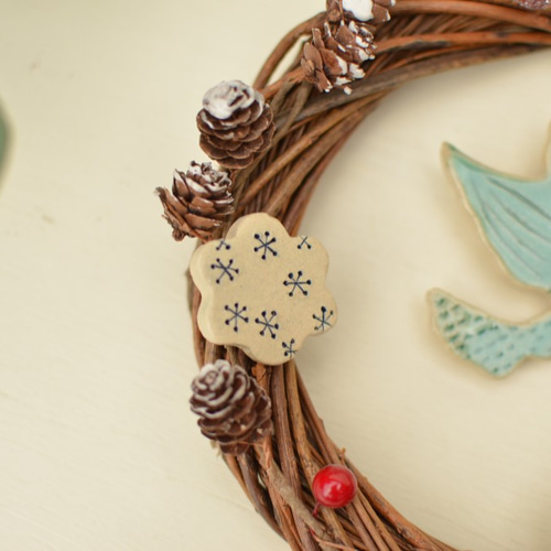 幸せの青い鳥☆クリスマスリース