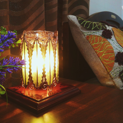 ステンドグラス アロマ 【葉っぱのアロマランプ】 ディフューザー