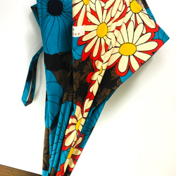 送料無料　手作り日傘　ブルーの花とマーガレット 7枚目の画像