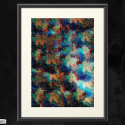 きらびやかで色鮮やかなアバロン貝のように光る神秘的な海中 長財布ポーチ 本革 14枚目の画像