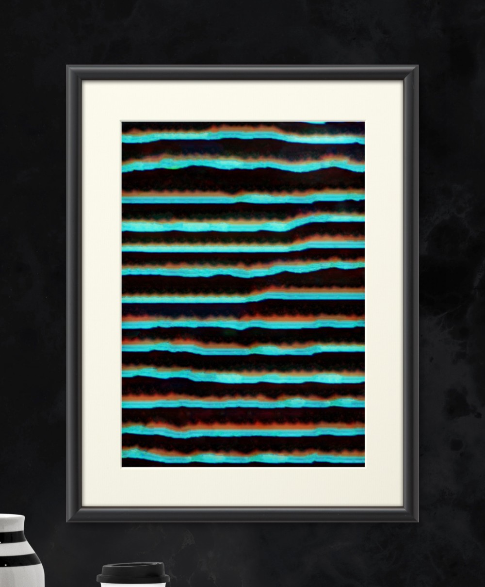 シックでかっこよく神秘的な地層を感じさせるボーダー模様 お洒落マスク （2枚または４枚セット）再利用可能