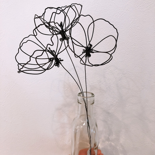 再販】ワイヤークラフト 花二輪(受注製作) アートフラワー c