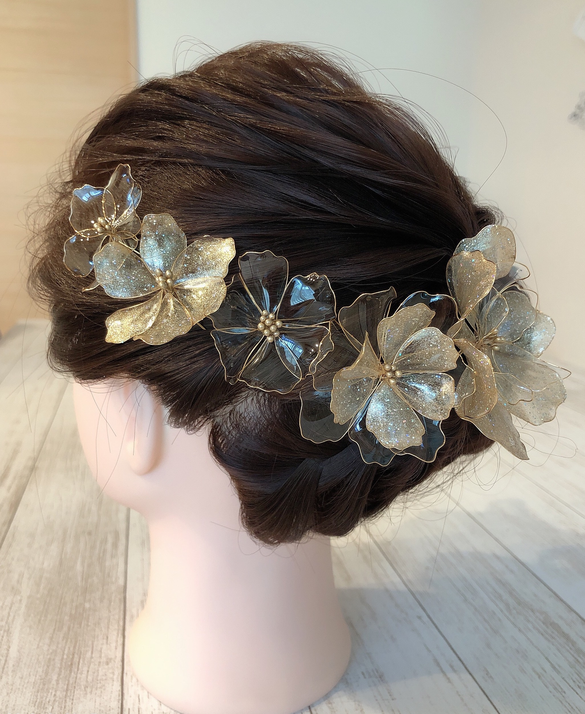 【再販】アメリカンフラワーのヘッドドレス(受注製作)