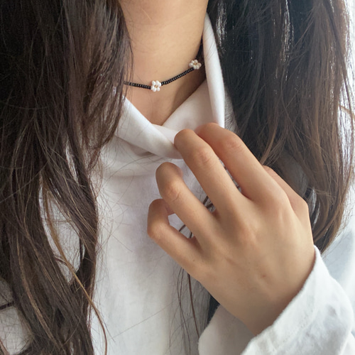 レザー アクセサリー フラワー チョーカー ブレス ベルト 1818 OUR LEGACY アワレガシー 22SS FLOWER CHOKER BLACK LEATHER