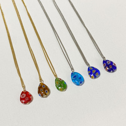 ＊millefiori drop necklace＊ 2枚目の画像