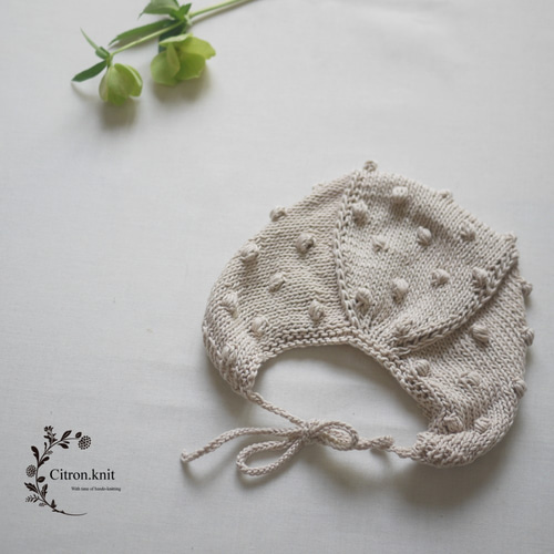 ポップコーンボンネット (春夏 コットン) 帽子(ベビー・キッズ) citron