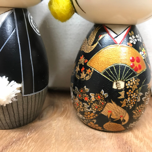 オーダー和装ウェディングこけし（※オーダーの仕上がり見本です