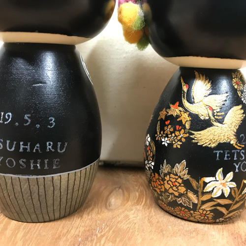 オーダー和装ウェディングこけし（※オーダーの仕上がり見本です