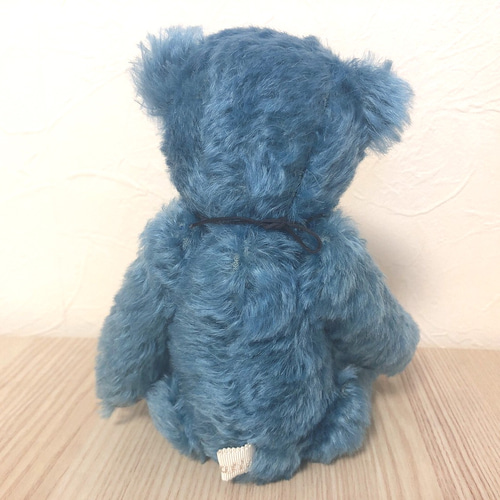 エリオットブルー色モヘア使用】グラスアイテディベア 24cm ぬいぐるみ
