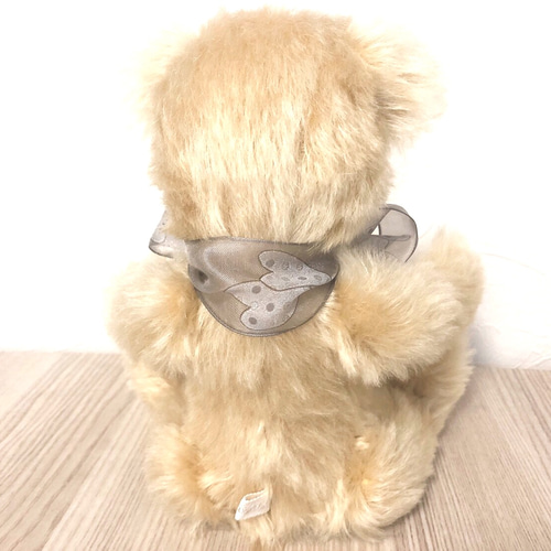 パールイエロー色モヘア使用】グラスアイテディベア 30cm ぬいぐるみ