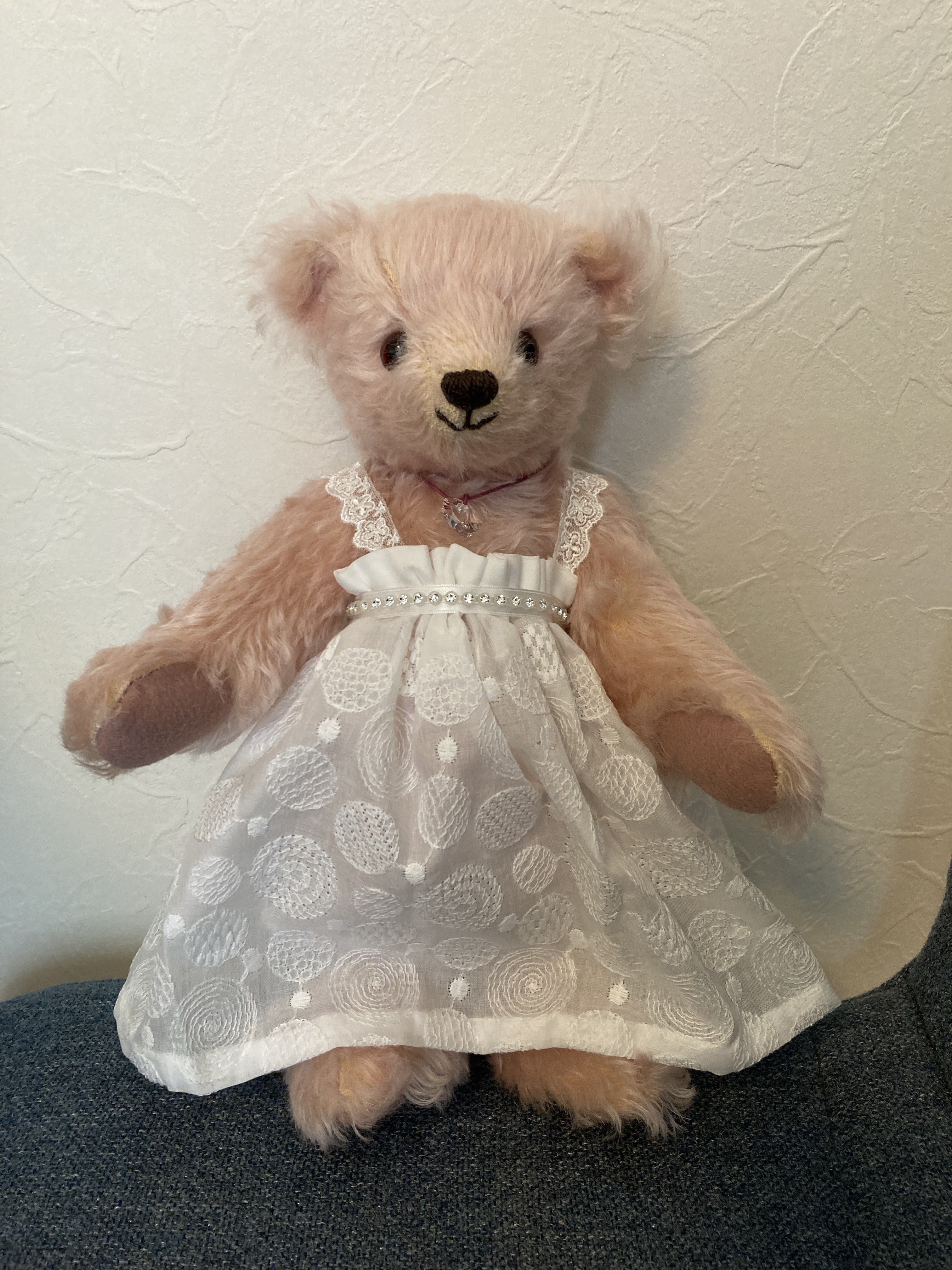 ドレスを着たピンクのテディベア 夏のドレス・ピンクのテディベア 30cm ぬいぐるみ sanatio 通販