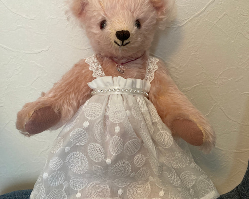 ドレスを着たピンクのテディベア ピンクのテディベア ぬいぐるみ - GABERA1996'S GALLERY | minne byGMO