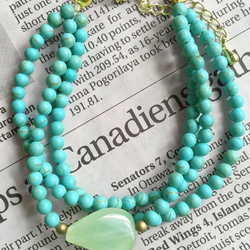 T23-8 天然 ターコイズ トルコ石 ミニ 2MM T4-1 天然 ターコイズ トルコ石 ミニ 2MM ブレスレット mika-Jewelry
