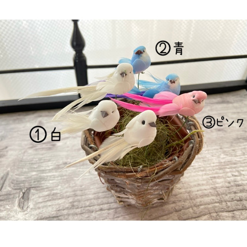 キット販売』『送料込み』春ミモザの鳥の巣アレンジ♪「アート