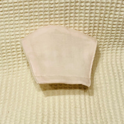 サシェポケット付き 立体型マスク ネル×Wガーゼ(無地-５：さくらピンク） 2枚目の画像