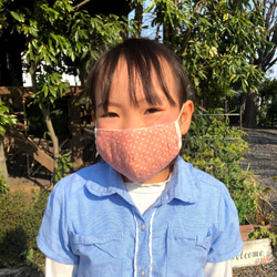 【kidsサイズ】サシェポケット付き 立体型マスク ネル×Wガーゼ(7:ねこカラフル） 6枚目の画像