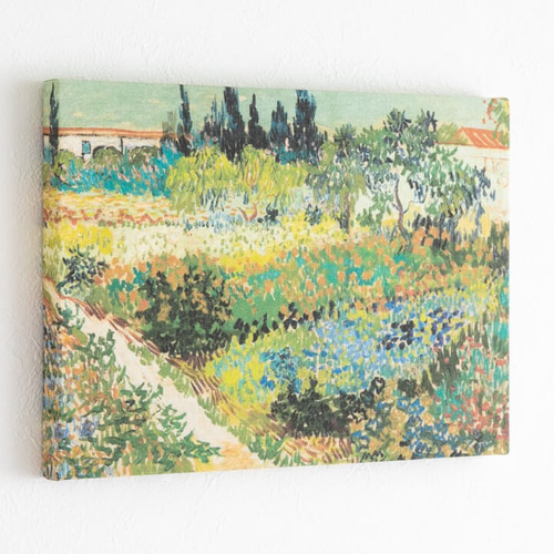 ファブリックパネル・アートパネル - 『ゴッホ - 花咲く庭と小道