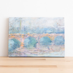 【30％OFF】 ファブリックパネル・アートパネル - 『モネ - ウォータールー橋 絵画