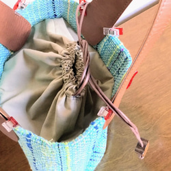 手縫いでも作れるバケツバッグ 【織布つき制作キット　難易度⑤】 5枚目の画像