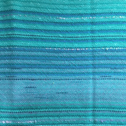 【動画付き　手作りキット　難易度2´】手織り布で作る　ぺたんこ20ｃｍファスナーポーチ (グリーン×グレイ系) 3枚目の画像